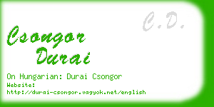 csongor durai business card